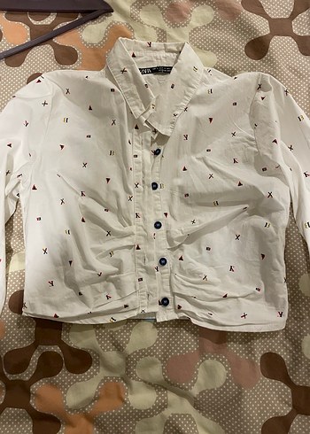 Düğmeli Beyaz Pamuklu Uzun Kollu Kadın Gömlek - Görsel 2