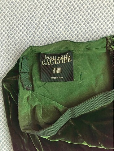 Jean Paul Gaultier Yeşil kadife etek