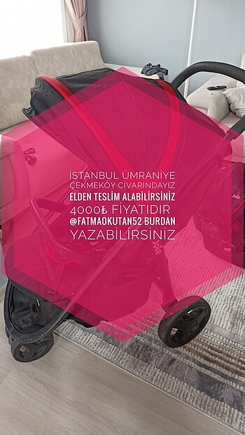 Diğer Beden siyah Renk Joie marka pusetli bebek arabası