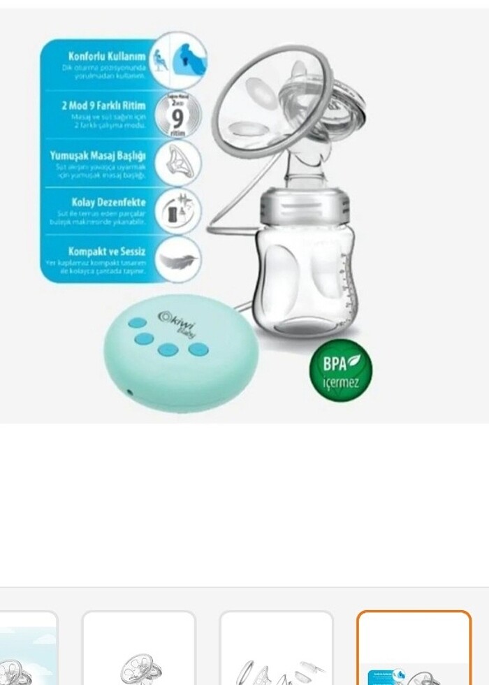 Elektrikli göğüs pompası - Görsel 3