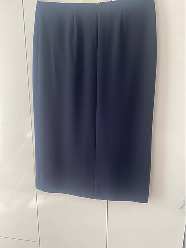 Lacivert etek 48 beden iyi durumda krep kumaş - Görsel 2