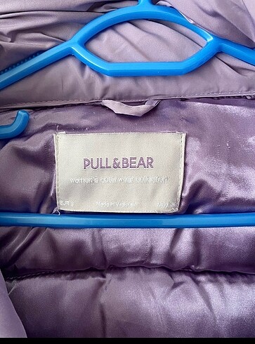 36 Beden pembe Renk Pull & Bear lila şişme mont