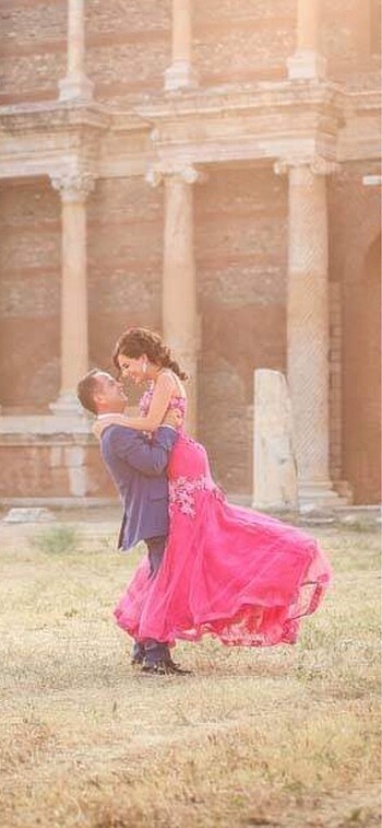 Abiye Pembe nişanlık