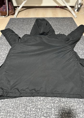 JACK JONES Erkek Siyah Kapüşonlu Street Style Mont - Görsel 4