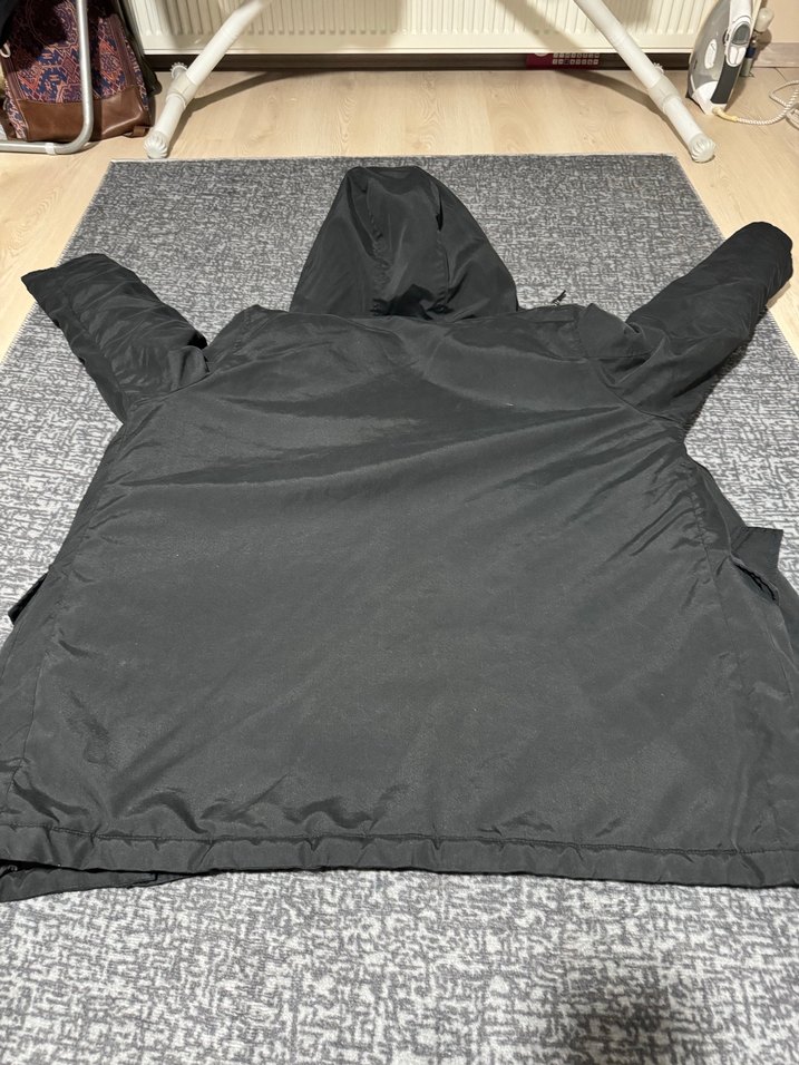 JACK JONES Erkek Siyah Kapüşonlu Street Style Mont - Görsel 4