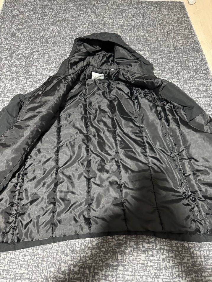 JACK JONES Erkek Siyah Kapüşonlu Street Style Mont - Görsel 3