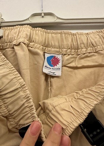 Kadın Keten Bej Bol Kesim Kemerli Pantolon - Görsel 3