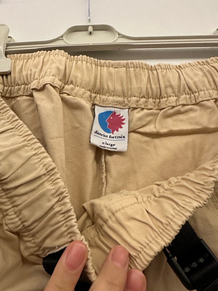 Kadın Keten Bej Bol Kesim Kemerli Pantolon - Görsel 3