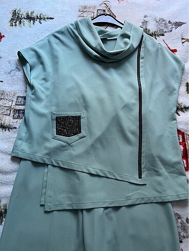 Abiye ikili takım pantolon bluz - Görsel 4