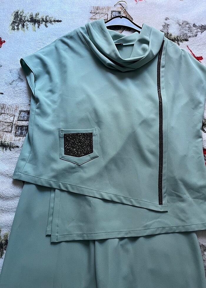 Abiye ikili takım pantolon bluz - Görsel 4