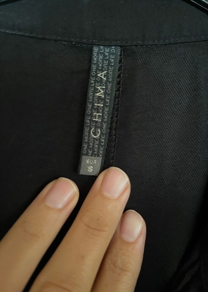 Chima siyah önden düğmeli yazlık elbise - Görsel 3