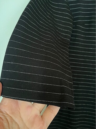 Adil ışık çizgili mevsimlik elbise - Görsel 3