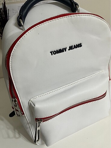 Tommy Hilfiger Tommy jeans beyaz sırt çantası