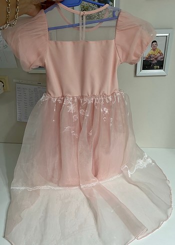 LC Waikiki Pembe Unicorn Baskılı Kız Elbisesi