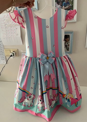 Unicorn Çok Renkli Pop Kültür Elbise