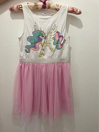 8-10 yaş unicorn desenli elbise