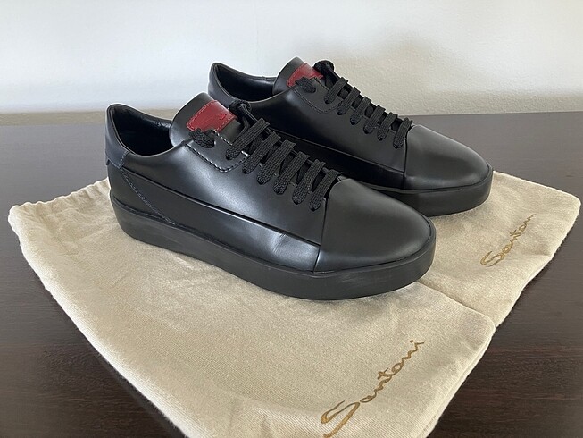 Santoni siyah erkek sneaker