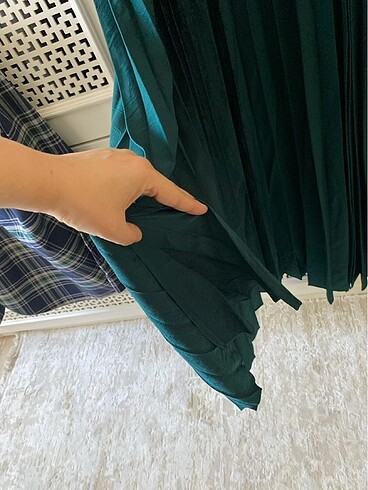 xl Beden yeşil Renk Yeşil pileli elbise