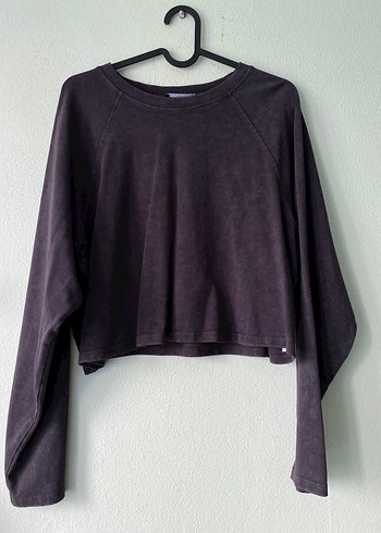 Gri Kadın Sweatshirt Uzun Kollu