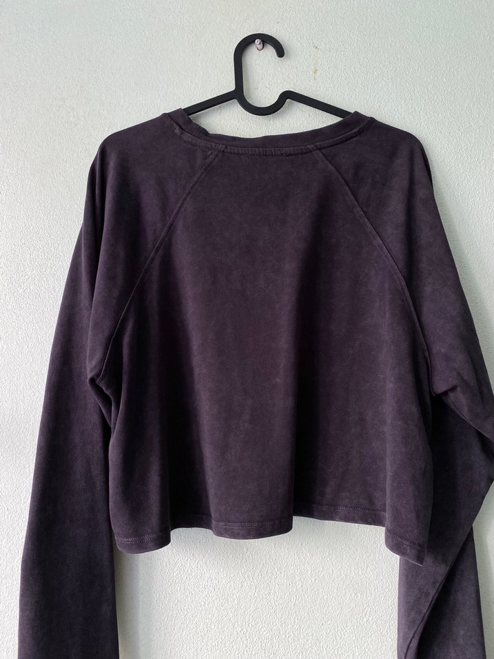 Gri Kadın Sweatshirt Uzun Kollu - Görsel 4