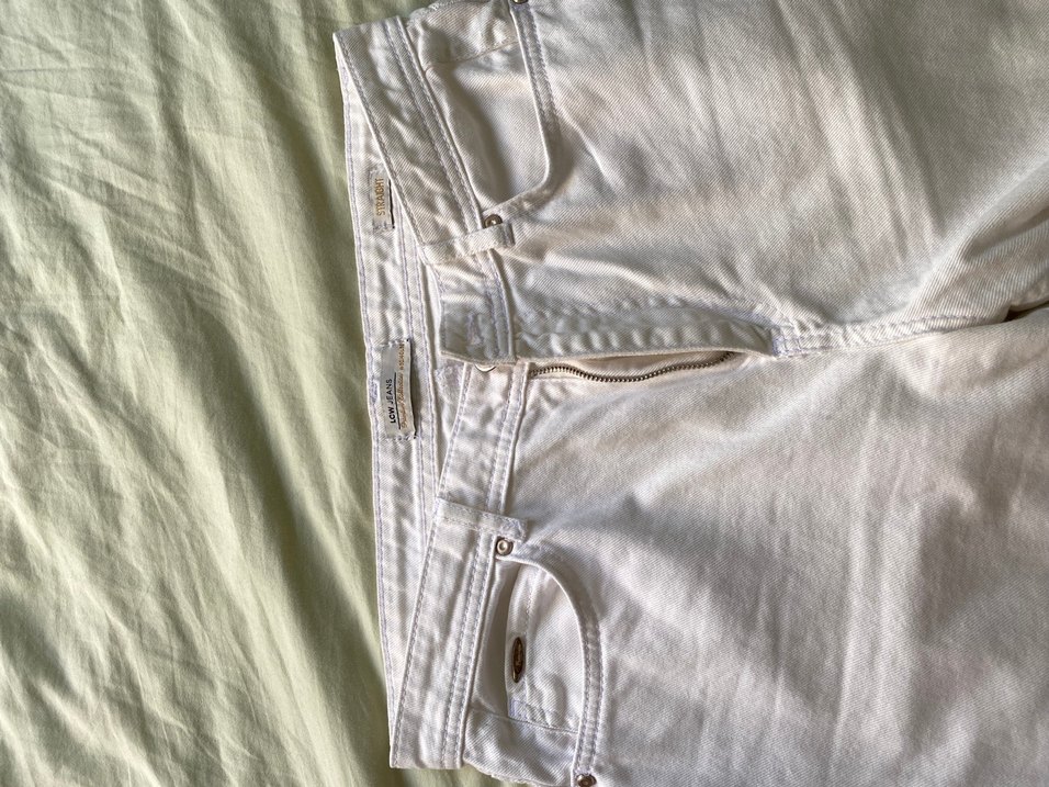 Beyaz straight jean - Görsel 4