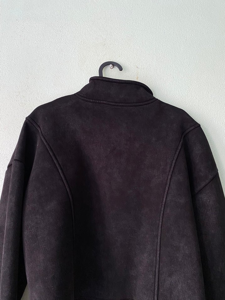 Siyah Yarım Fermuarlı Sweatshirt - Görsel 3