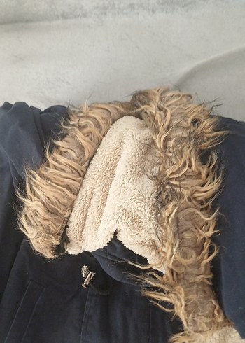 38 Beden gri Renk Düğmeli lacivert Denim Kadın mont