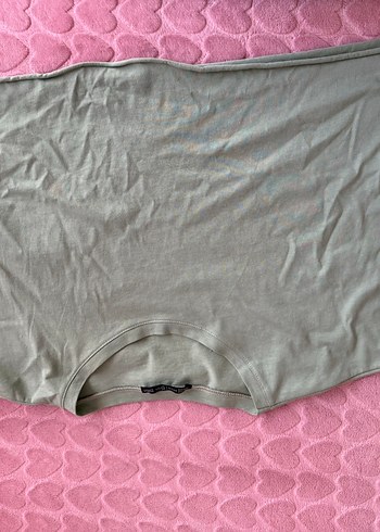 kısa kollu açık yeşil crop - Görsel 2