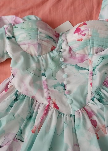 bolon kol elbise - Görsel 4