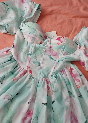 bolon kol elbise - Görsel 2