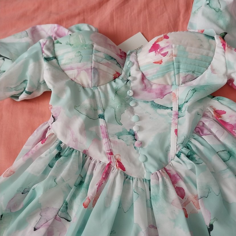 bolon kol elbise - Görsel 4