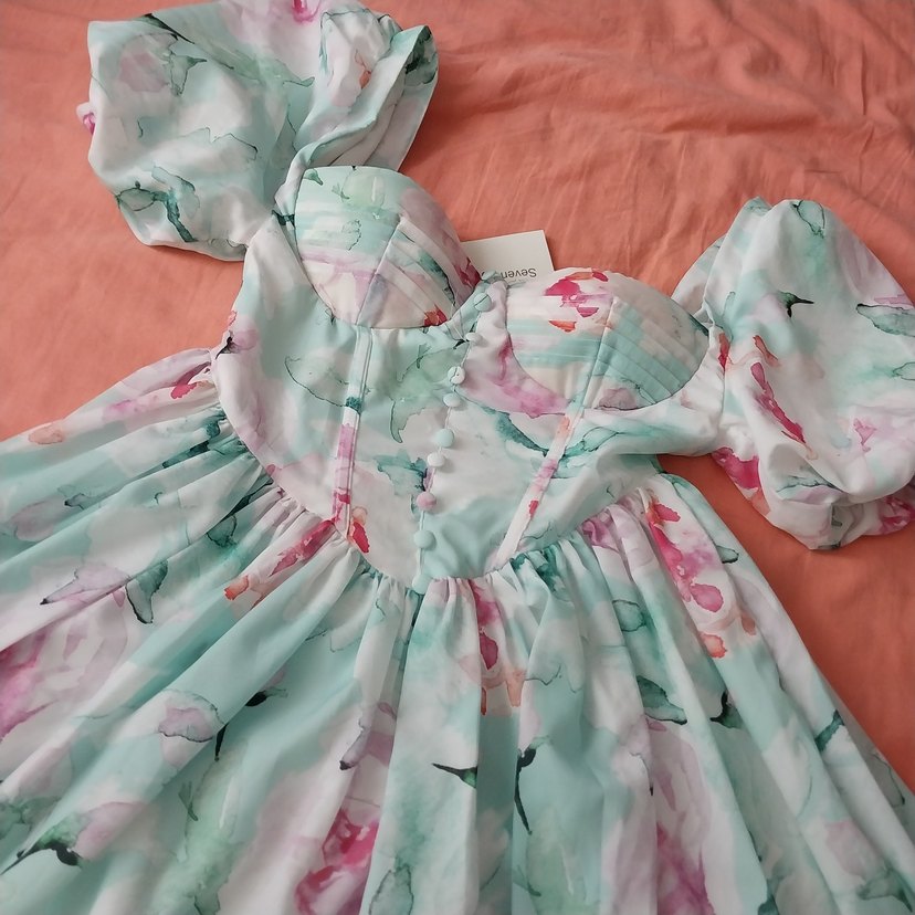 bolon kol elbise - Görsel 2