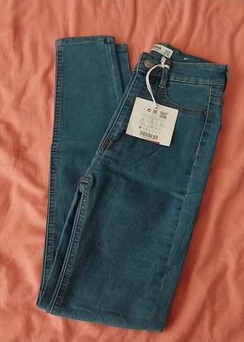 Kadın Mavi Dar Kesim skiny Jean - Görsel 3