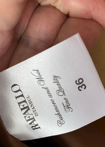 36 Beden kahverengi Renk Düğmeli Kahverengi kaşmir Kadın manto