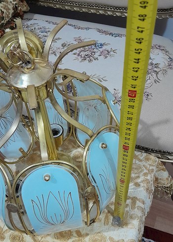 Antika Pirinç Avize - Görsel 4