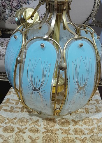 Antika Pirinç Avize - Görsel 10