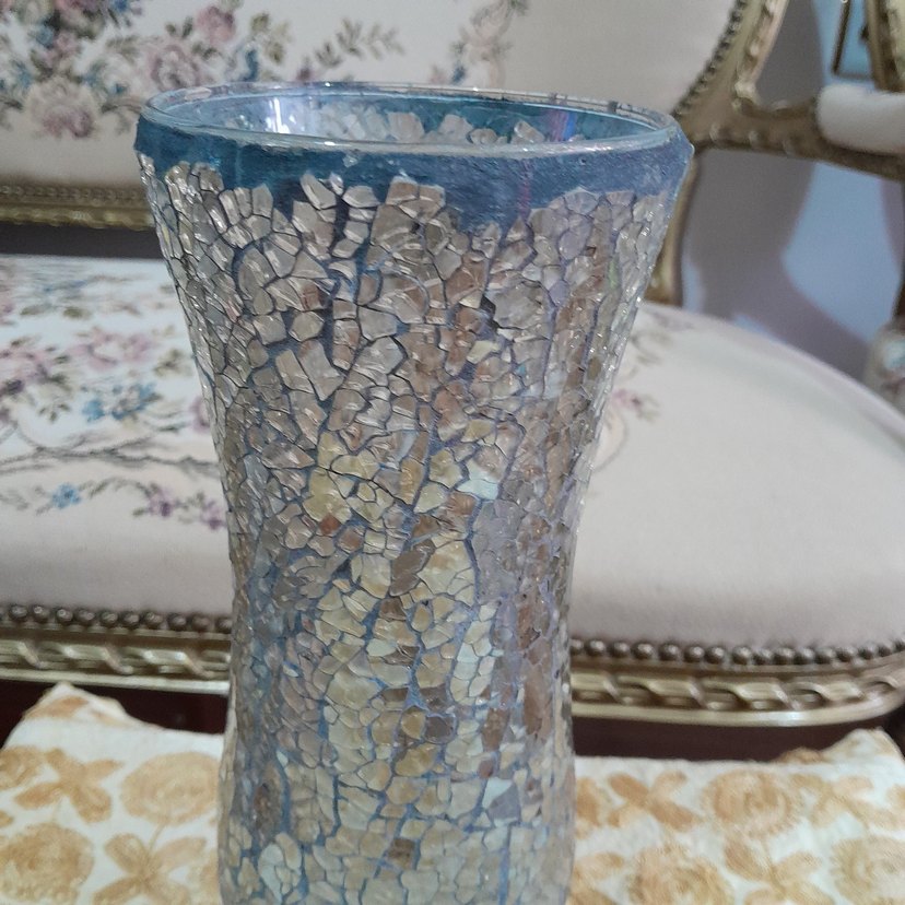 Kırık Cam Modeli Antika Vazo - Görsel 3