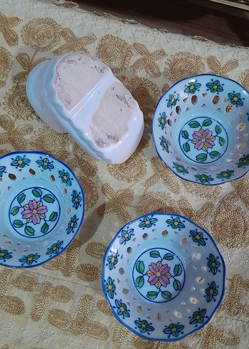 Antika Ajurlu kase ve seramik çarık - Görsel 6