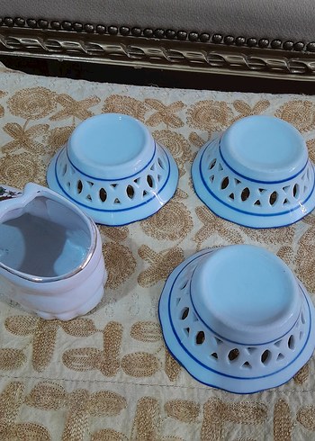 Antika Ajurlu kase ve seramik çarık - Görsel 3