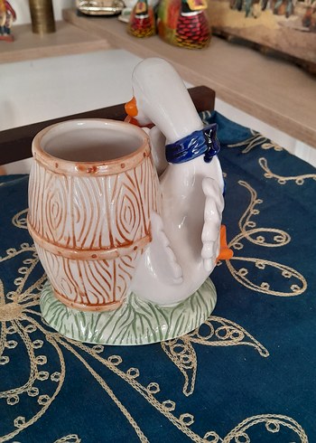 Antika Ördek dekorlu Kalemlik - Görsel 6