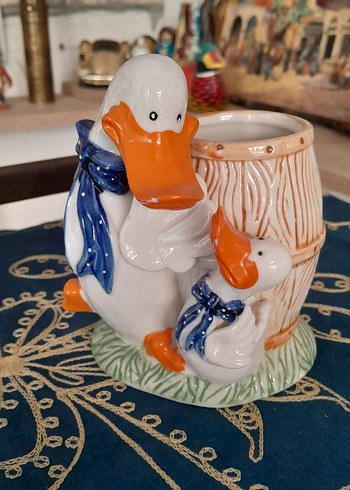 Antika Ördek dekorlu Kalemlik - Görsel 9