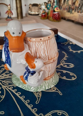 Antika Ördek dekorlu Kalemlik - Görsel 4