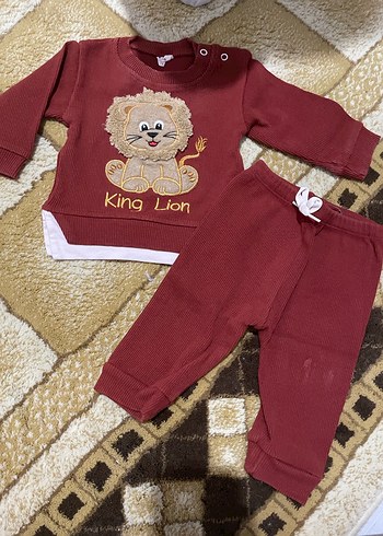 Nakışlı King Lion Erkek Bebek Takım