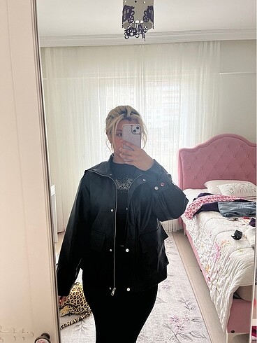 34 Beden Kadın oversize deri ceket