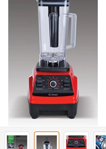 Kiwi kiwi Kırmızı 1500W Smoothie standlı Blender 6 Bıçaklı