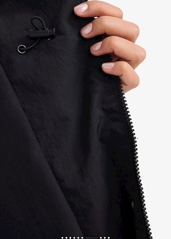 DeFacto Siyah yağmurluk trençkot Street Wear Parka - Görsel 6