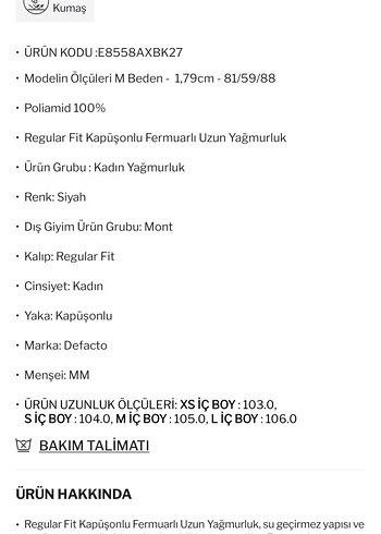 DeFacto Siyah yağmurluk trençkot Street Wear Parka - Görsel 10