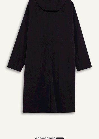 DeFacto Siyah yağmurluk trençkot Street Wear Parka - Görsel 9