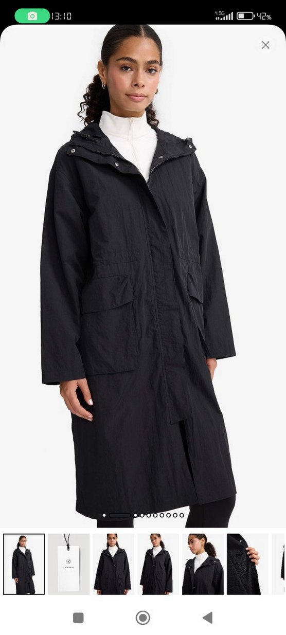 DeFacto Siyah yağmurluk trençkot Street Wear Parka - Görsel 2