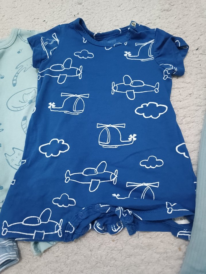 LCW ebebek Mavi Kısa Kollu Bebek Body Seti - Görsel 3